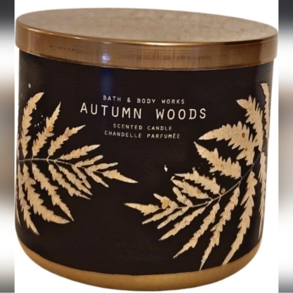 2 for $40 - Brand new Autumn Woods 3 wick candle Bath & Body Works